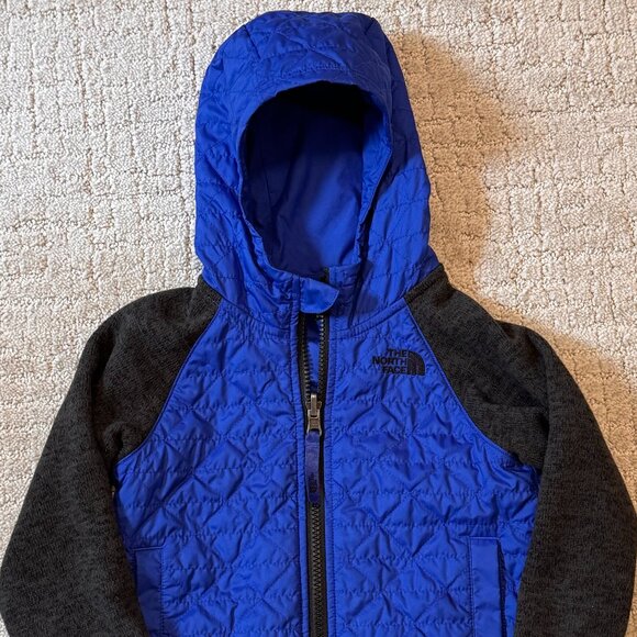 The North Face Kids Blue and Gray Hooded Jacket - Picture 1 of 4
